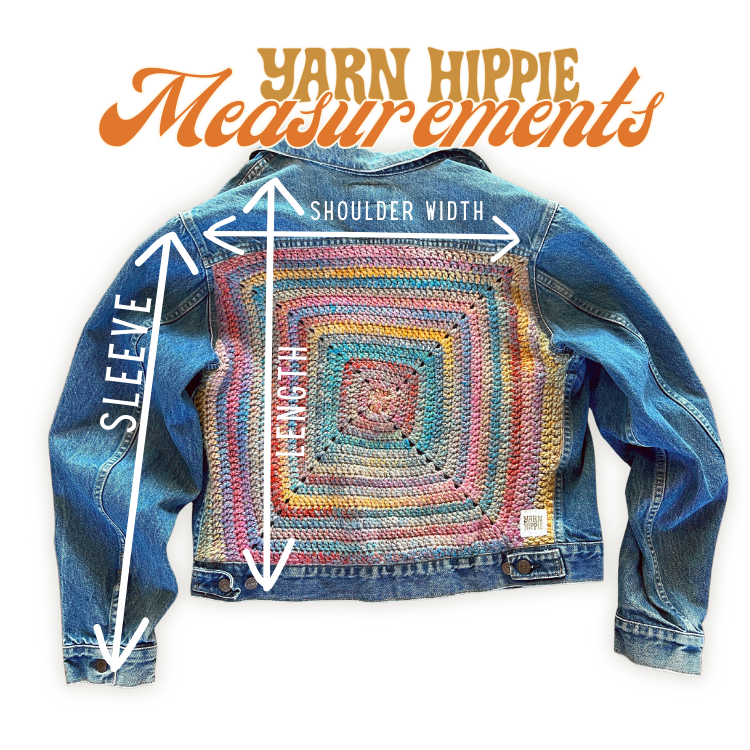 Groovy Vagabond — Up-Cycled Hand-Stitched Crochet Denim Jacket (Levi’s)