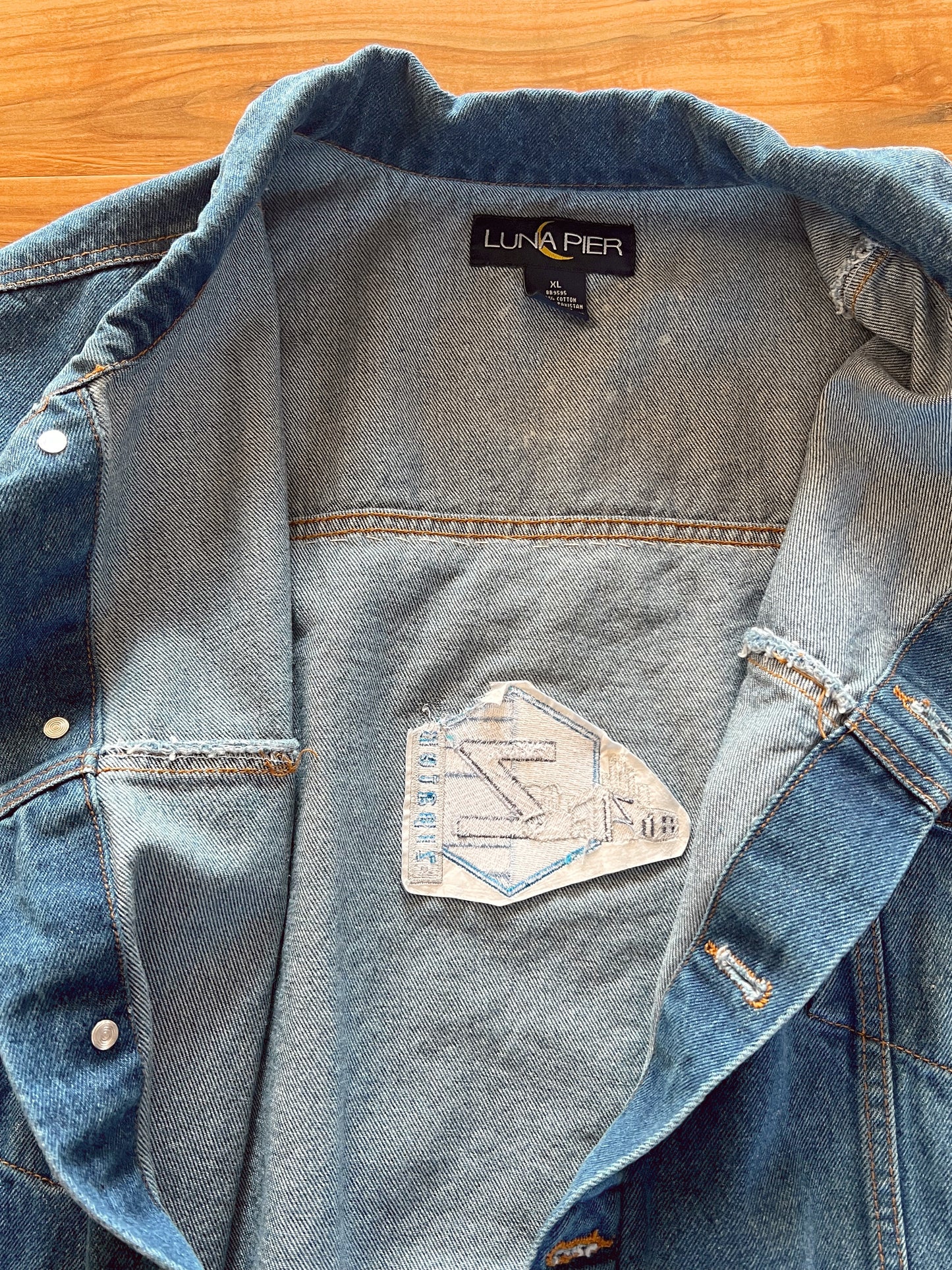Hip Granny — Up-Cycled Hand-Stitched Crochet Denim Jacket (Luna Pier)