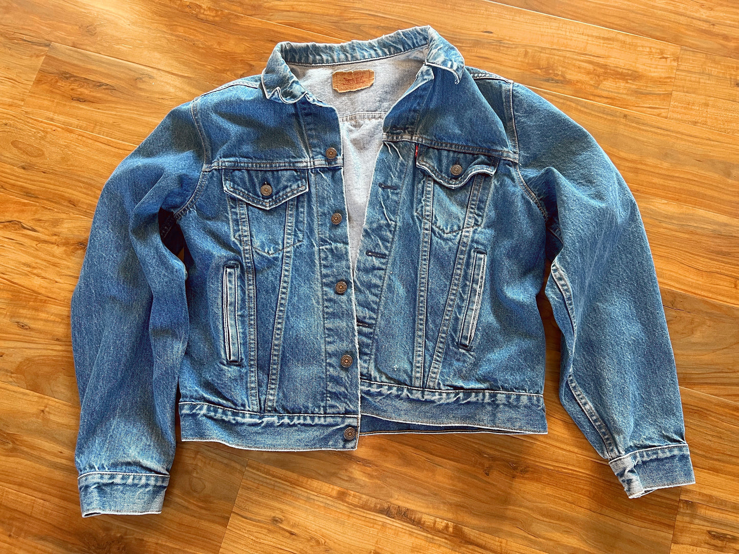 Groovy Vagabond — Up-Cycled Hand-Stitched Crochet Denim Jacket (Levi’s)