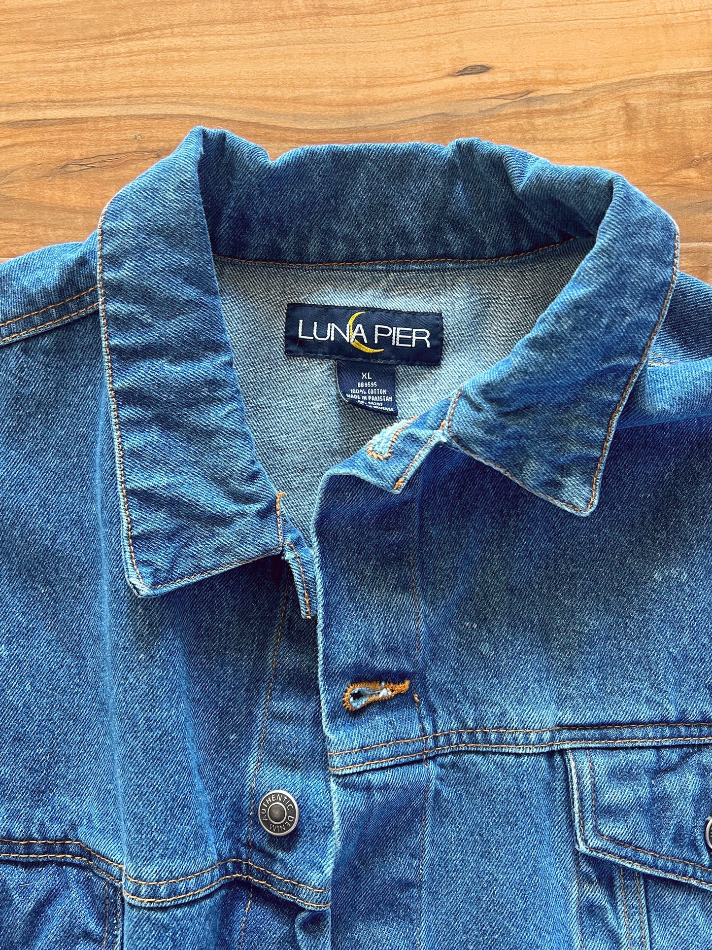 Hip Granny — Up-Cycled Hand-Stitched Crochet Denim Jacket (Luna Pier)