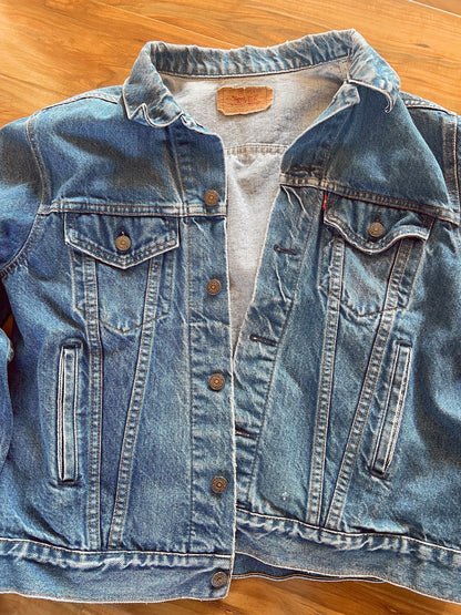 Groovy Vagabond — Up-Cycled Hand-Stitched Crochet Denim Jacket (Levi’s)
