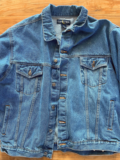 Hip Granny — Up-Cycled Hand-Stitched Crochet Denim Jacket (Luna Pier)